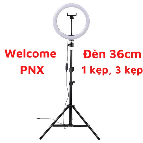 Đèn livestream 36cm kèm chân đỡ đèn bằng sắt dài 2m1 mới 100% hỗ trợ chụp ảnh, make up 3 chế độ sáng