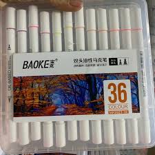 Bộ bút lông tô màu 2 đầu Baoke MP2923 12/18/24/36 màu
