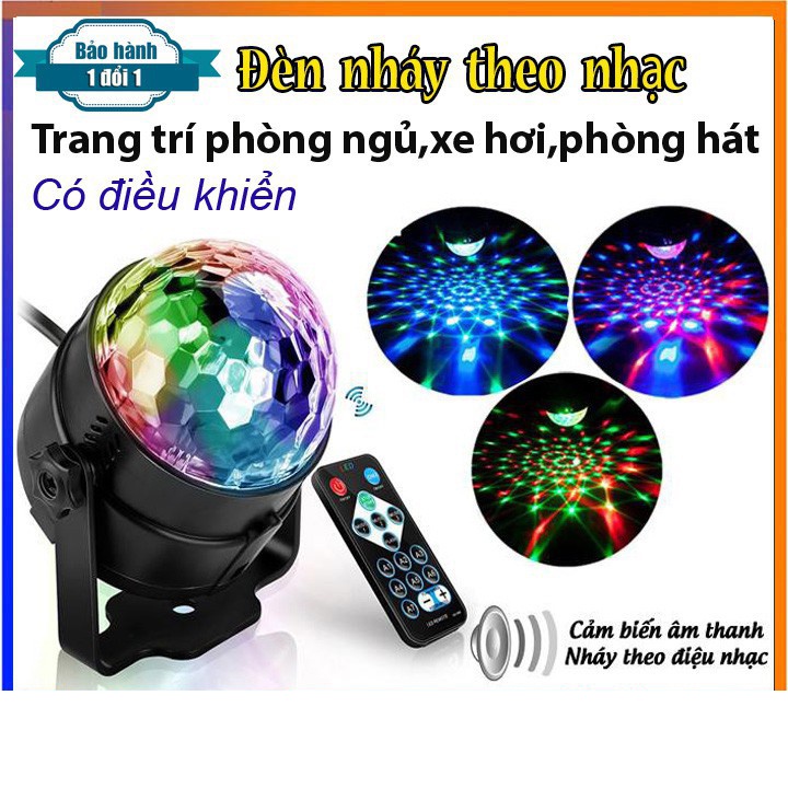 ĐÈN LED XOAY TRANG TRÍ 7 MÀU CẢM ỨNG THEO NHẠC VŨ TRƯỜNG SÂN KHẤU- CÓ ĐIỀU KHIỂN