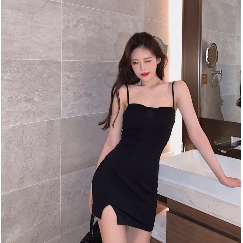 Váy hai dây xẻ đùi sexy
