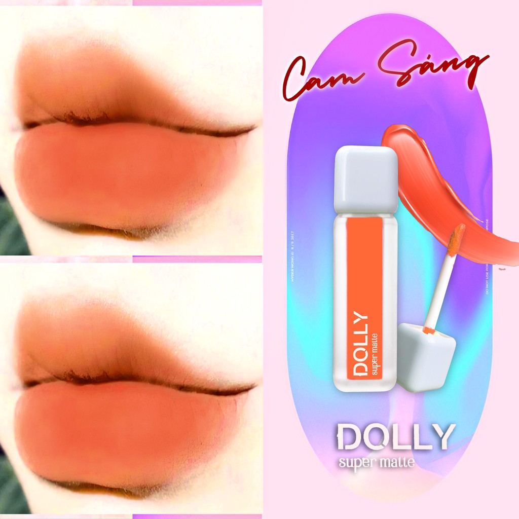 NEW 2021 [Cam Sáng 07] Son Kem Lì Dolly Super Matte Không Chì Màu Cam Sáng | BigBuy360 - bigbuy360.vn
