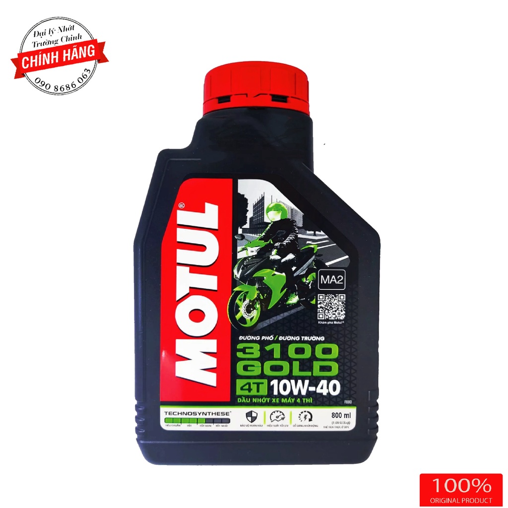 Nhớt Motul 3100 gold 10W40 dành cho xe số, tay côn