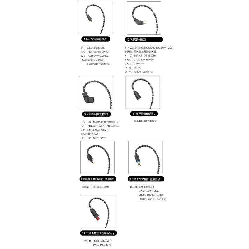 Dây Cáp Kết Nối Tai Nghe Bluetooth Chất Lượng Cao LDAC MMCX aptX AAC Cho KZ ZSX ZSN Pro ZS10 Pro NF2u QDC IEMs 2PIN IE80S