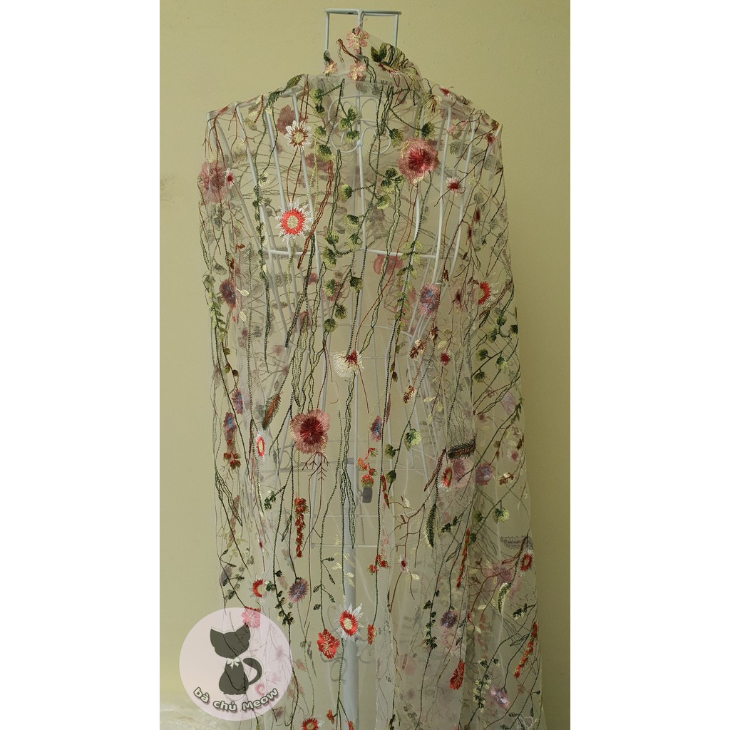 Set Vải Khúc Voan Thêu Hoa Cao Cấp