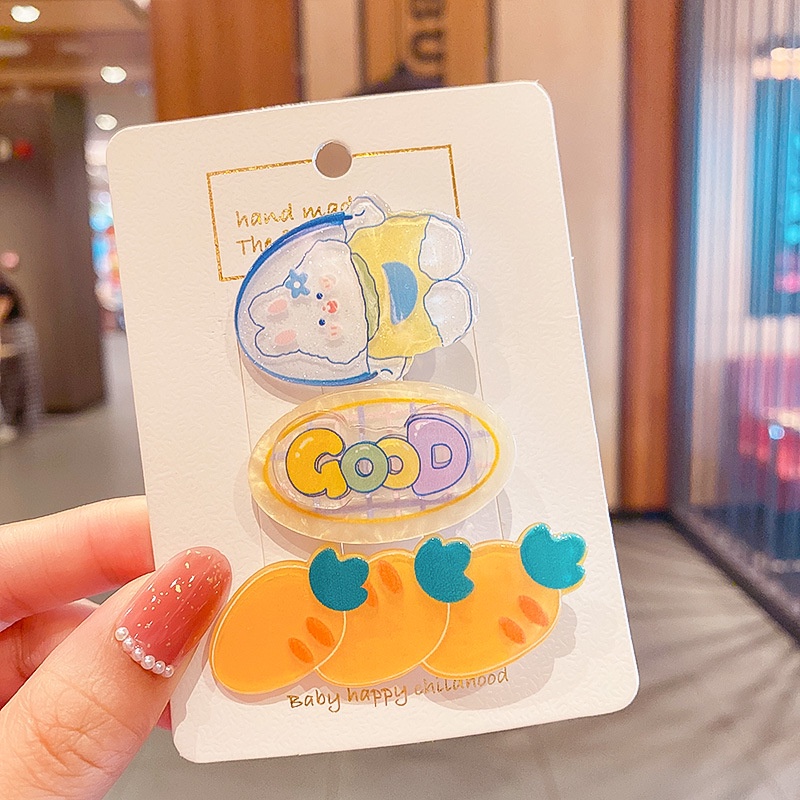 Set 3 kẹp tóc dễ thương dành cho bé gái