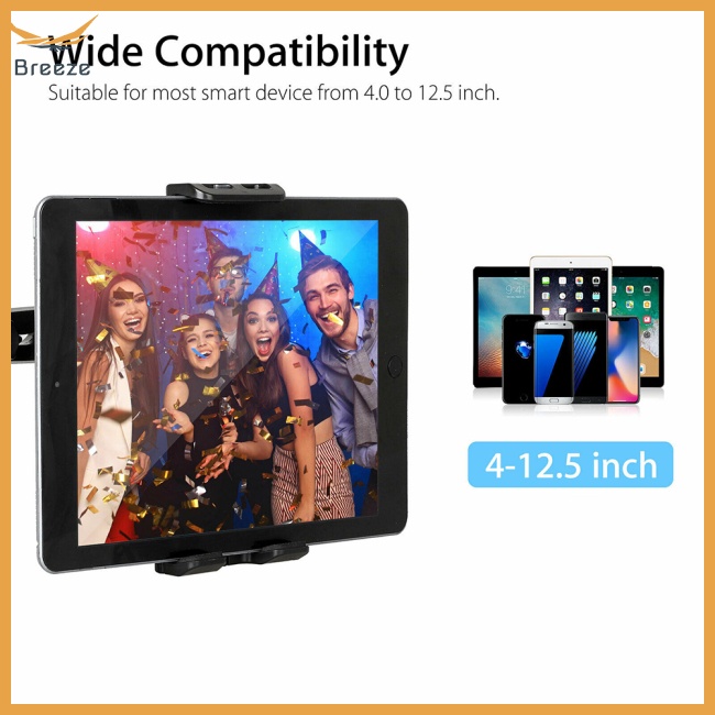 Giá Đỡ Điện Thoại / Máy Tính Bảng 4.0-12.5 Inches Xoay 360 Độ Gắn Ghế Sau Xe Hơi
