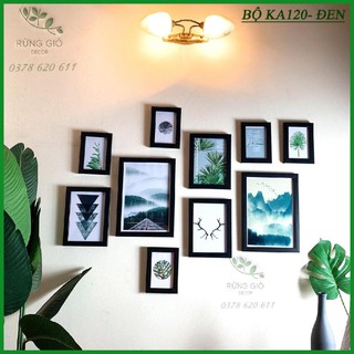[ Bộ khung ] Khung tranh treo tường trang trí bộ 10 khung và ảnh i hình, ảnh thật.