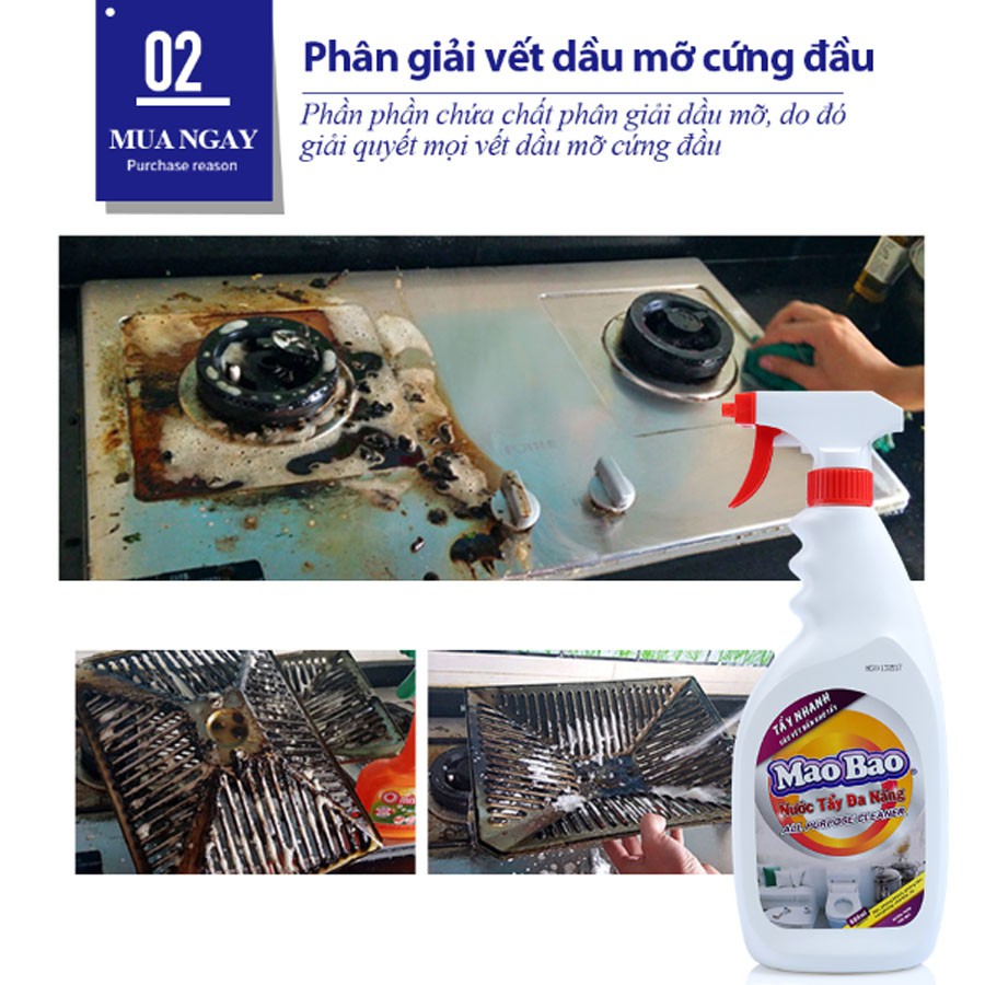 Nước Tẩy Đa Năng Mao Bao 600ml