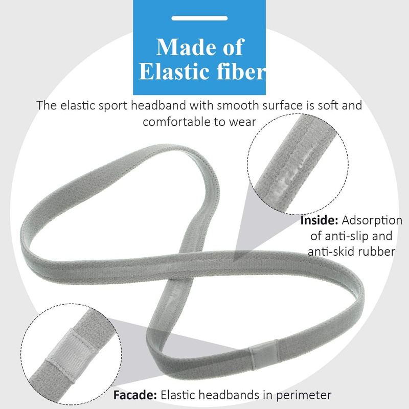 Set 9 Băng Đô Cài Tóc Dày Co Giãn Chống Trượt Nhiều Màu Sắc Dành Cho Nam Nữ