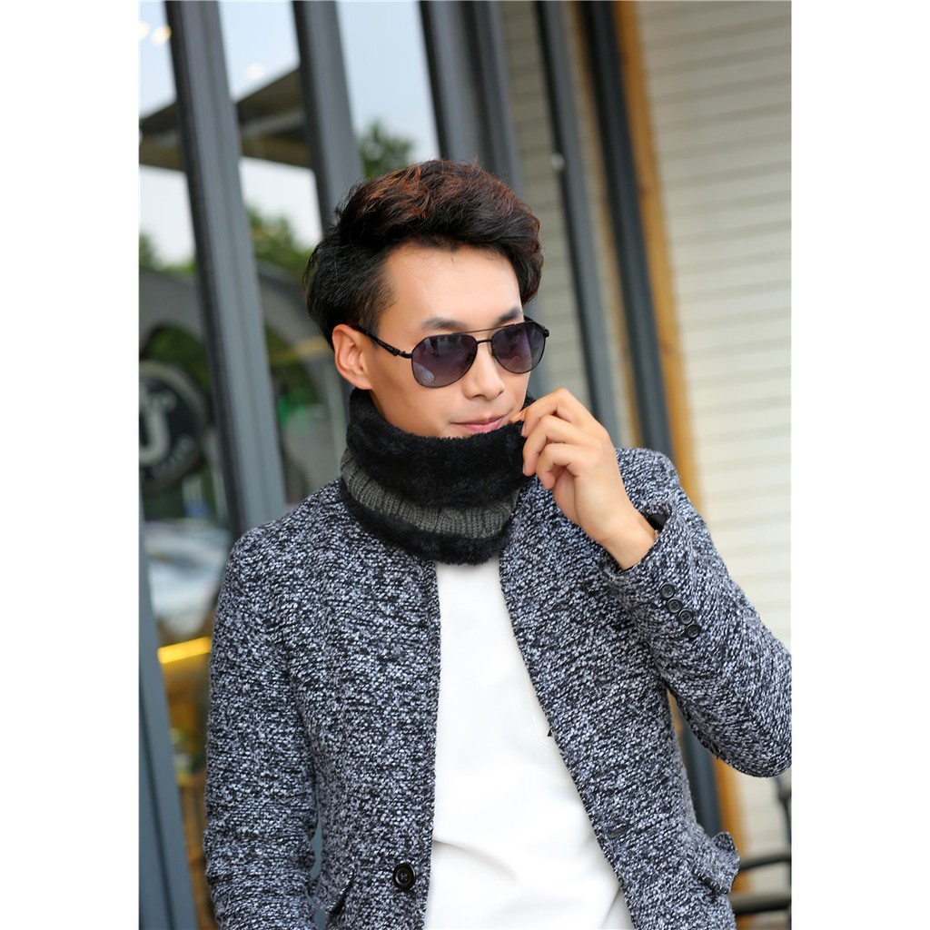 Khăn Choàng Cổ Bằng Len Dệt Kim Thời Trang Dành Cho Nam Trên kho JY