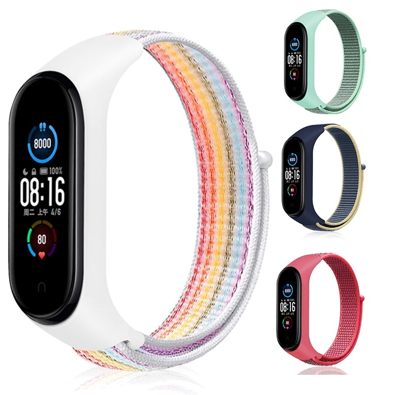 Dây đeo bằng nylon thay thế cho đồng hồ thông minh Xiaomi Mi Band 3/4/5/6/7