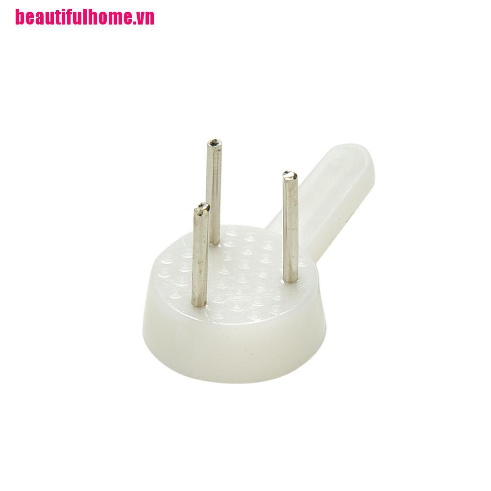 Bộ 20 móc treo dán tường bằng nhựa cứng màu trắng