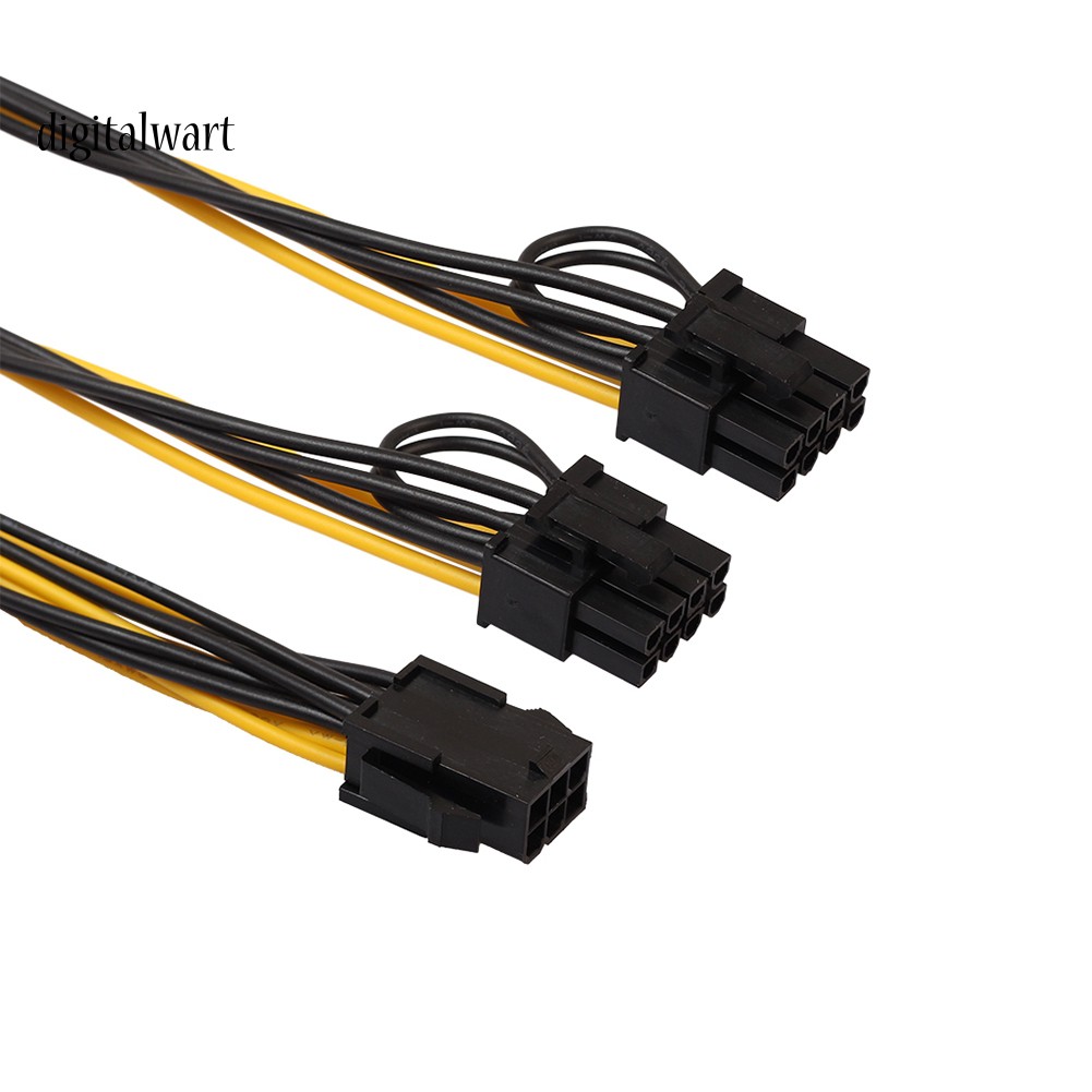 Dây cáp nối dài bảng mạch chủ 6pin sang 2 PCIe 8(6+2)pin | BigBuy360 - bigbuy360.vn