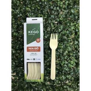 Dĩa (nĩa) gỗ hộp 20 cái - KEGO
