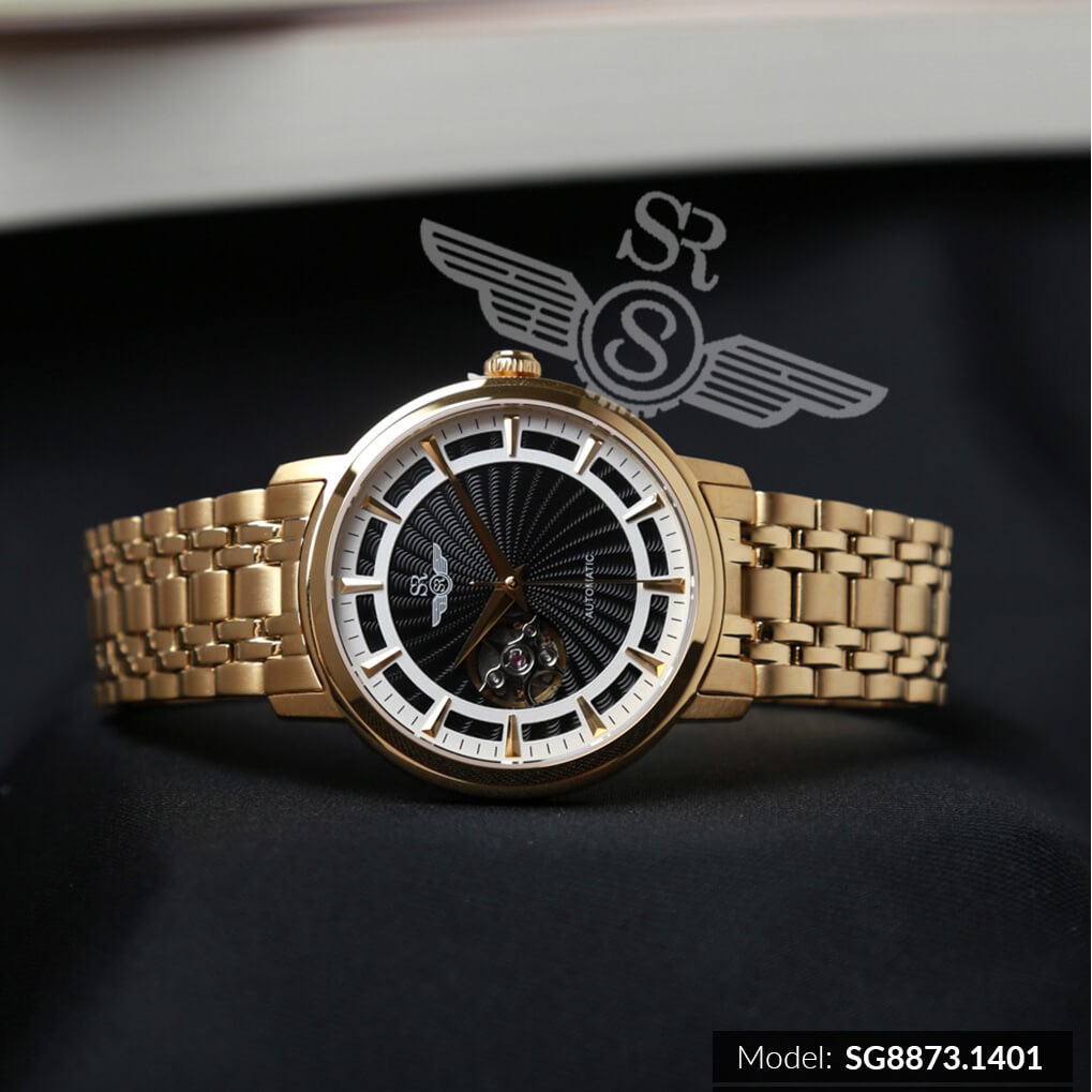 Đồng hồ nam SRWATCH Automatic Open Heart SG8873.1401 Mặt Kính Sapphire chống trầy ch
