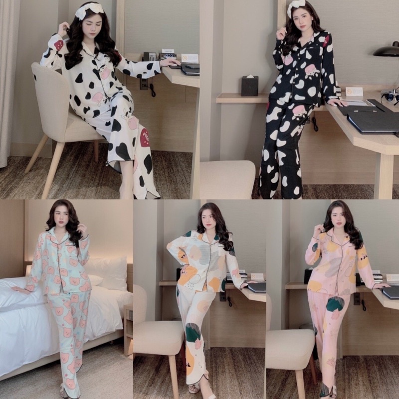 [SẴN] ĐỒ BỘ PIJAMA FORM CÁNH DƠI SÓNG QUẦN DÀI CHẤT MANGO SIÊU MƯỢT MÁT❤️❤️ | BigBuy360 - bigbuy360.vn