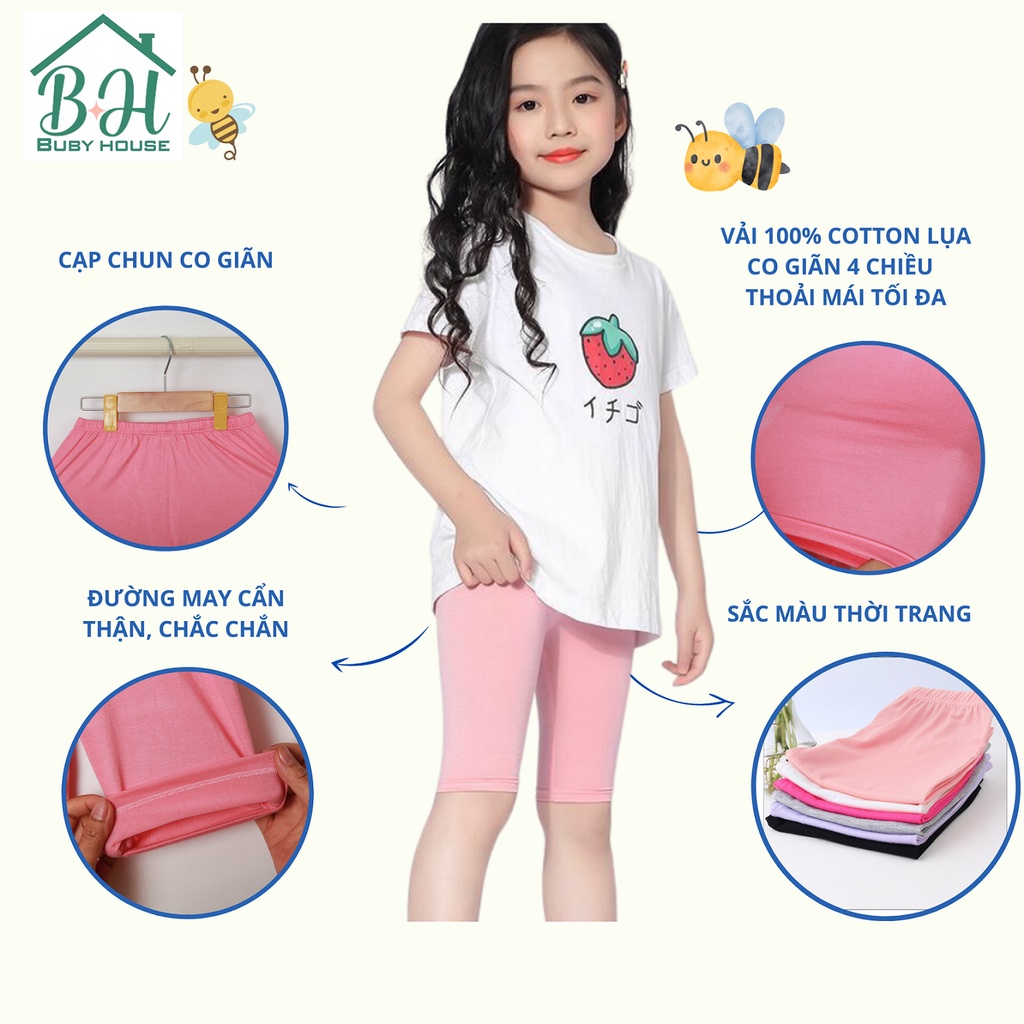 Quần legging bé gái Buby Q03 chất COTTON mềm mát, co giãn tốt cho bé thoải mái vận động, đủ size từ 8 - 30kg
