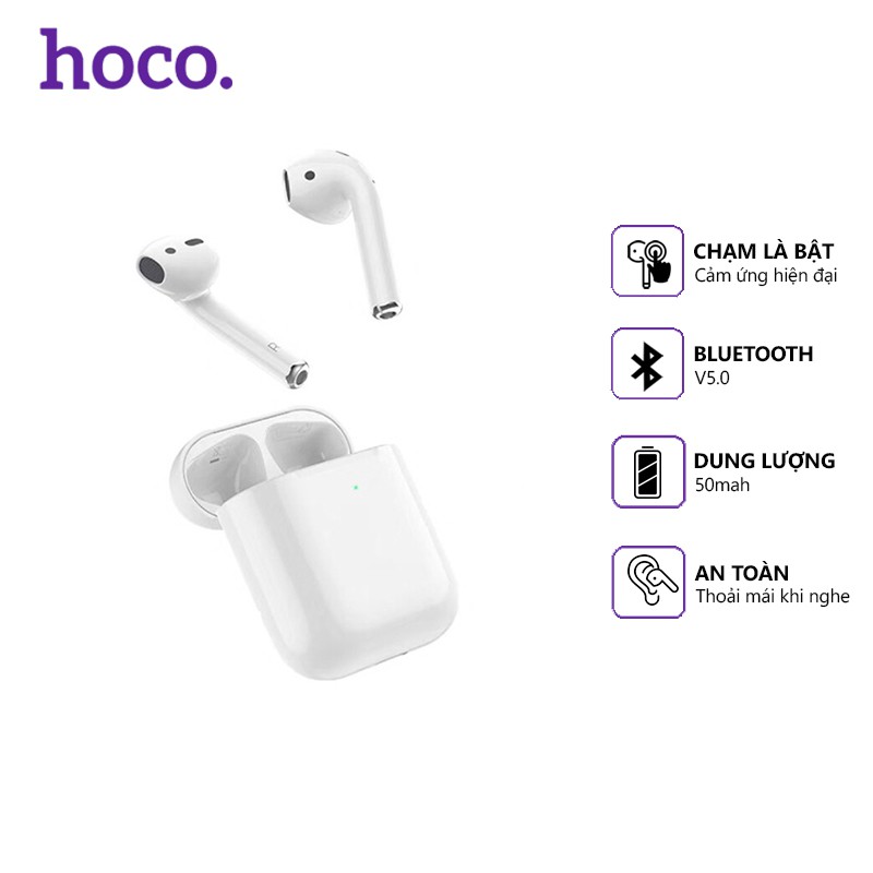 Tai nghe Bluetooth Hoco ES39 V5.0 hỗ trợ mic cảm ứng TWS, chuyên dùng cho Iphone