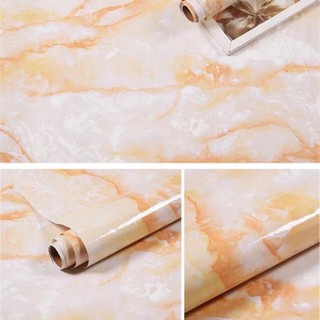 xả hàng 5 mét giây dán tường giả đá hoa cuơng vàng bề mặt phủ bóng nano khổ rộng 60 cm có keo dán sẵn