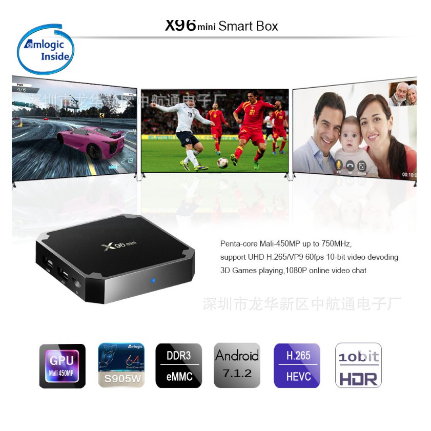 TV Box X96 mini 2G-16G - Android 7.1.2 - Xem truyền hình phim online, youtube, chơi game