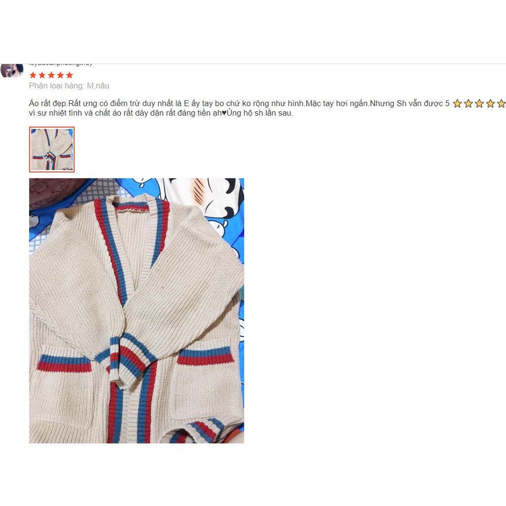 (SẴN) Áo khoác len cardigan nữ dày dặn thời trang thu đông A00074 | BigBuy360 - bigbuy360.vn