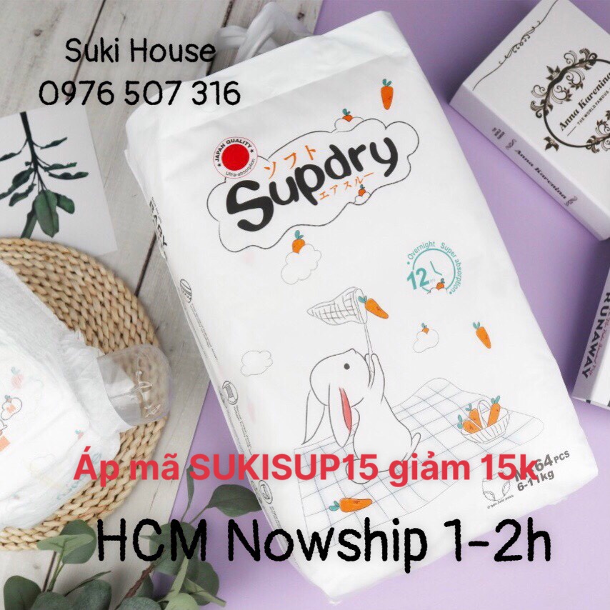 Bỉm tã giấy em bé SUPDRY tã dán/quần nội địa Trung đủ sixe Dán S/M.L Quần M/L/XL/XXL/XXXL giá tốt tại TP HCM
