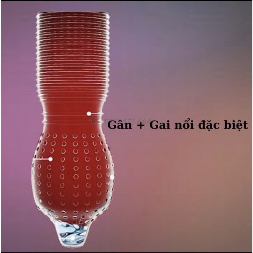 Bao Cao Su Siêu Mòng OLO 001 Nourishing Đỏ , BCS Gai Lớn, Nóng Ấm Hộp 10 BCS - olo.genine.store