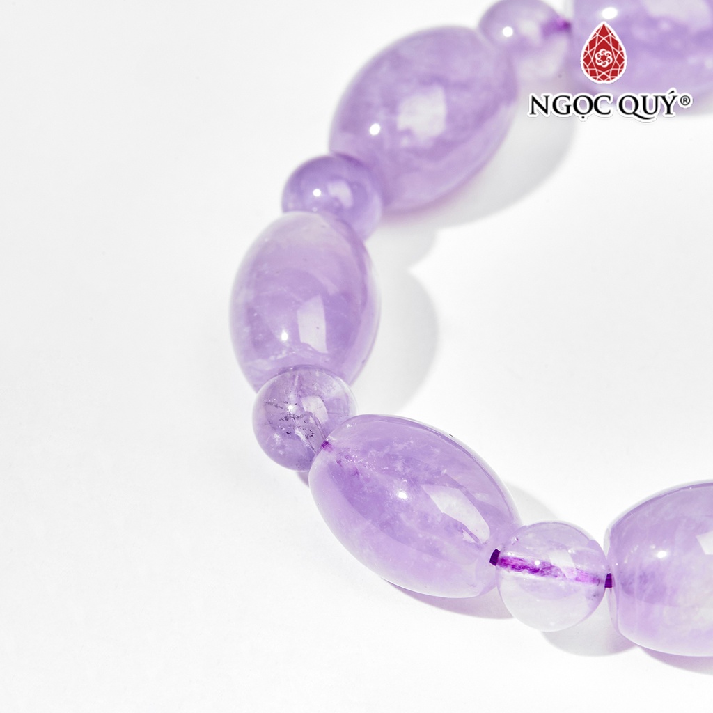 Vòng tay TA tím ngọc phối lu thống - Ngọc Quý