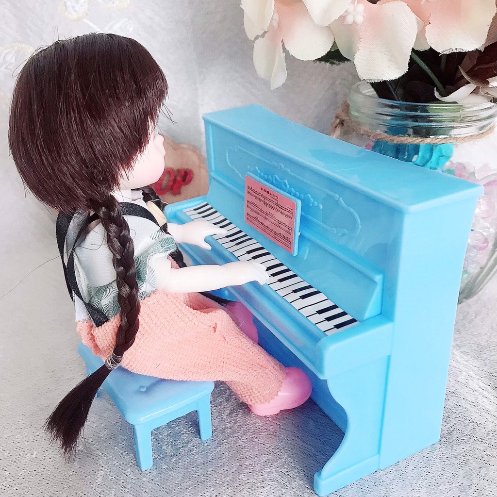 Đàn Piano đồ chơi búp bê 16cm