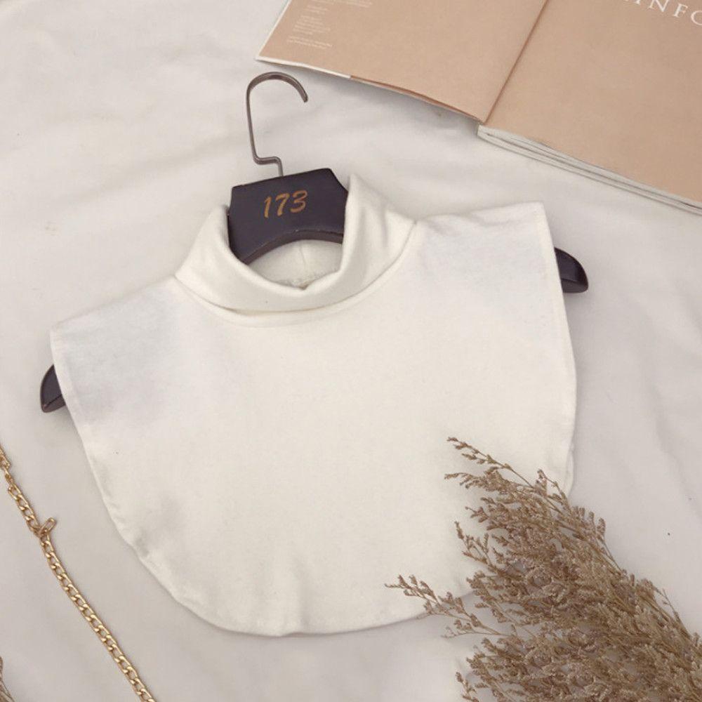 Kent1 Cổ Áo Giả Màu Trơn Chống Gió Có Thể Tháo Rời Chất Liệu cotton Ấm Áp Thời Trang Thu Đông Cho Nữ
