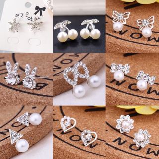 Khuyên tai đá sát tai lấp lánh dễ thương