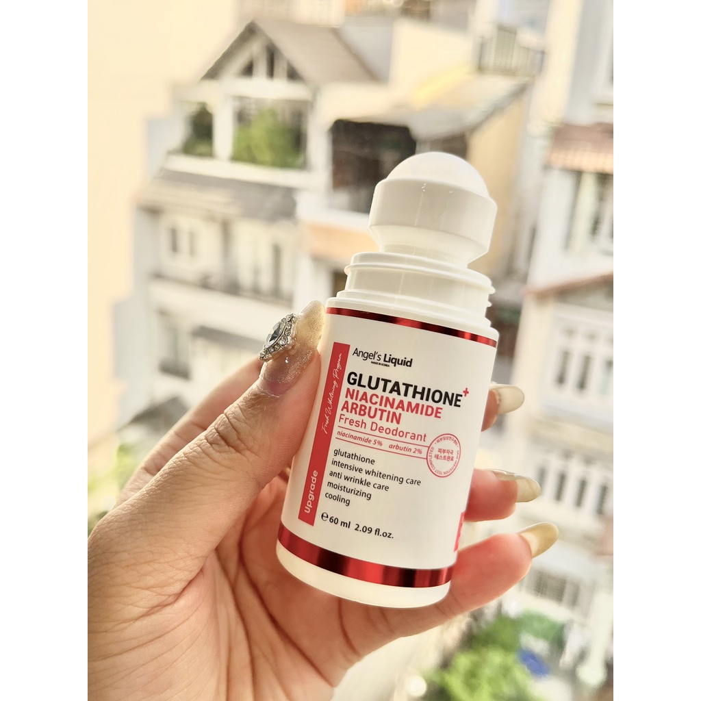 Lăn Nách Mờ Thâm, Dưỡng Trắng Da Angel Liquid Glutathione Plus Niacinamide Arbutin Fresh Deodorant 60ml