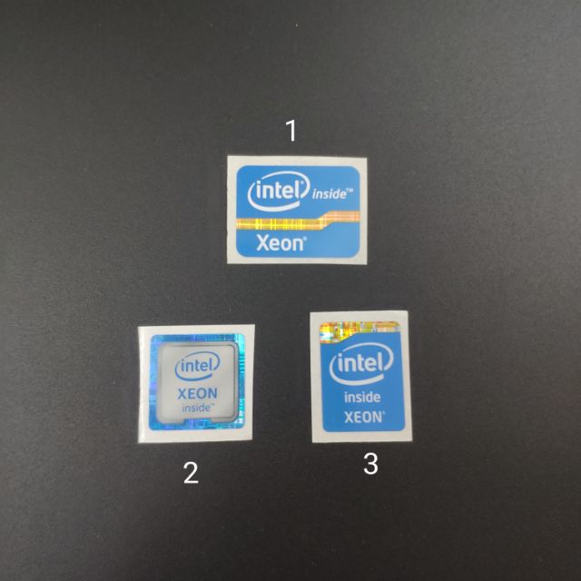 Logo Intel XEON dán trang trí máy tính, laptop