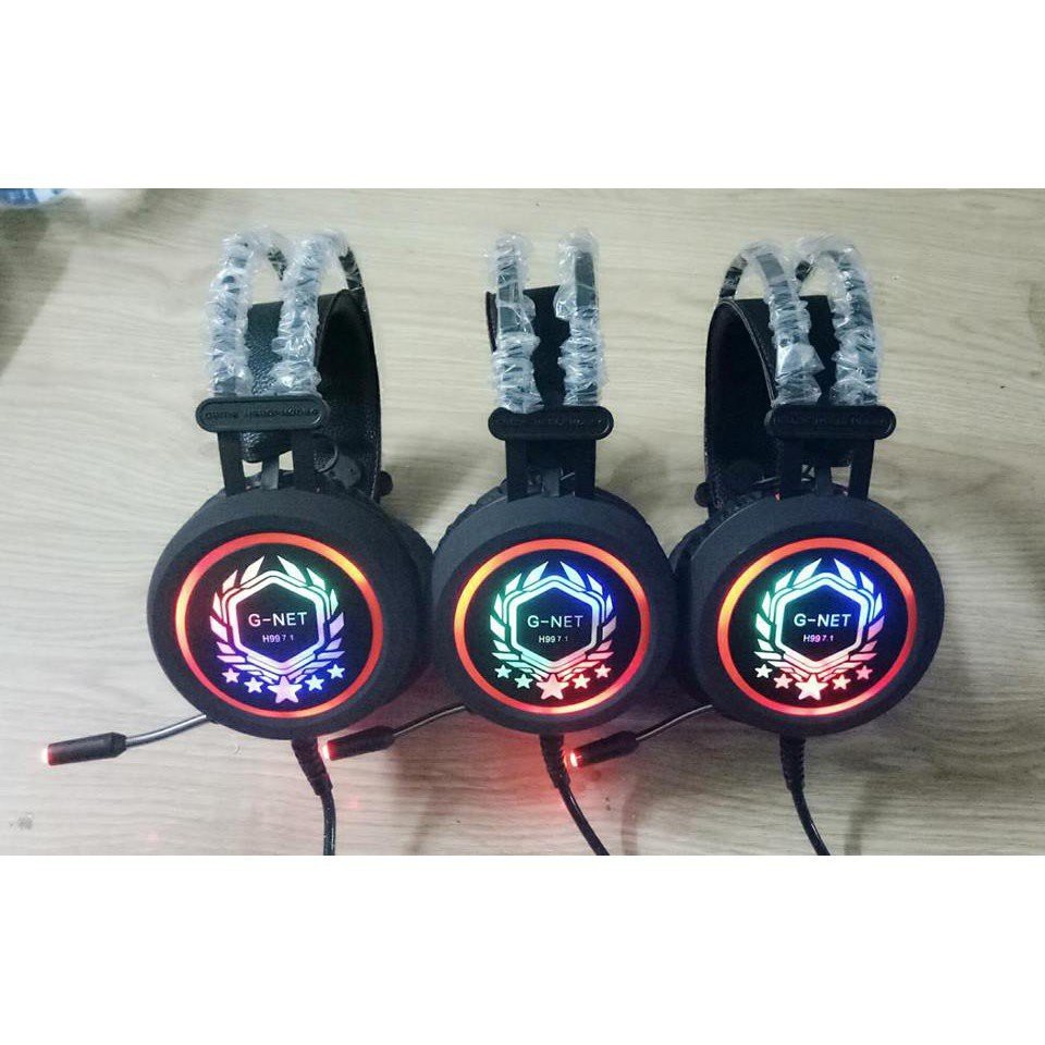 Tai nghe Gaming G-Net H99 Led nhiều màu I Head phone GNET H99 RGB LED I Gnet H99 7.1 Gaming Headset