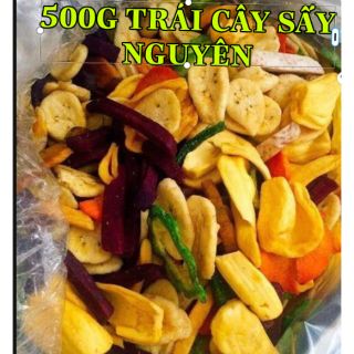 500G TRÁI CÂY SẤY ( NGUYÊN MIẾNG,GIÒN,NGỌT)