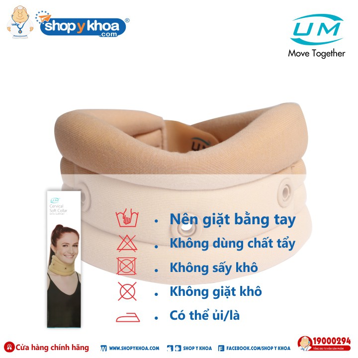 Đai Nẹp Cổ Mềm UM B02 . Hỗ Trợ Chấn Thương Vùng Cổ. Tiêu Chuẩn Châu Âu