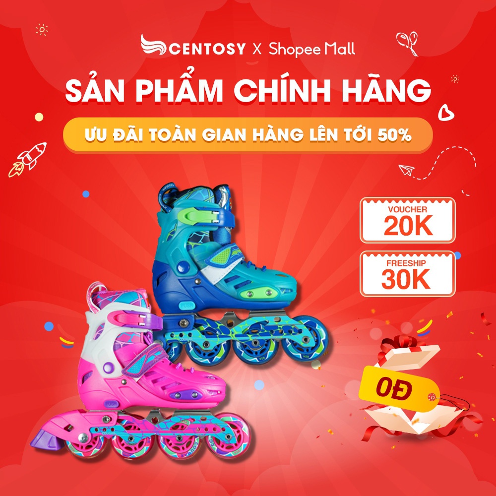 Giày Patin Trẻ Em Cao Cấp - Centosy Cougar CR1 - Bánh Đầu Phát Sáng, Form Chắc Chắn