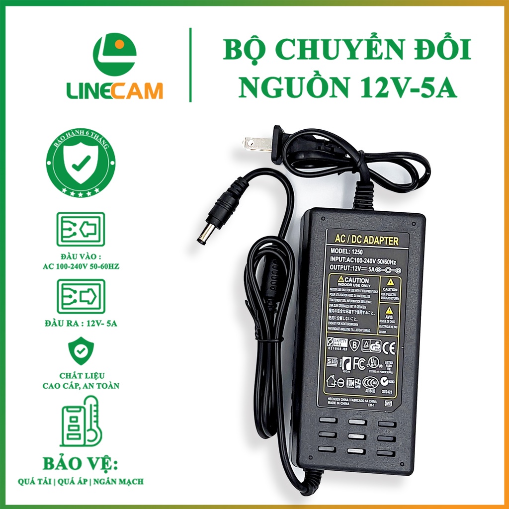 Nguồn adapter 12v 5a - Bộ chuyển đổi nguồn từ 220v sang 12v