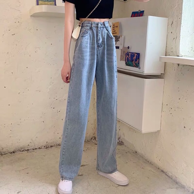 Quần jeans cài khuy eo siêu hack chân
