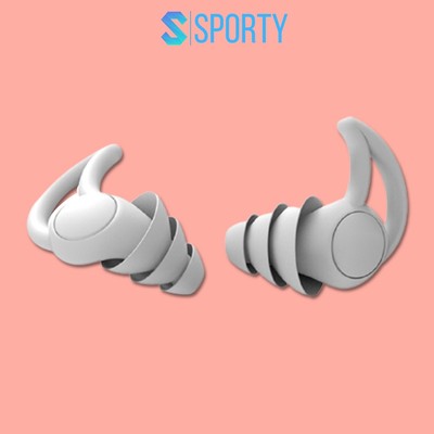 Bộ 2 nút bịt tai silicone chống ồn EP4 ba tầng lọc âm bảo vệ tai SPORTY êm ái, dễ chịu, độ bền cao