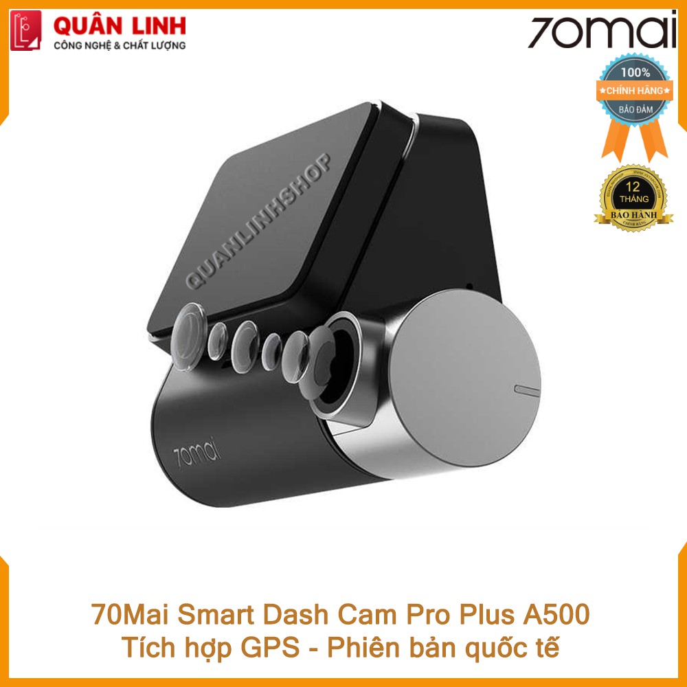 Camera hành trình 70mai Dash Cam Pro Plus A500 Quốc tế. Tích hợp sẵn GPS- BEARHOME