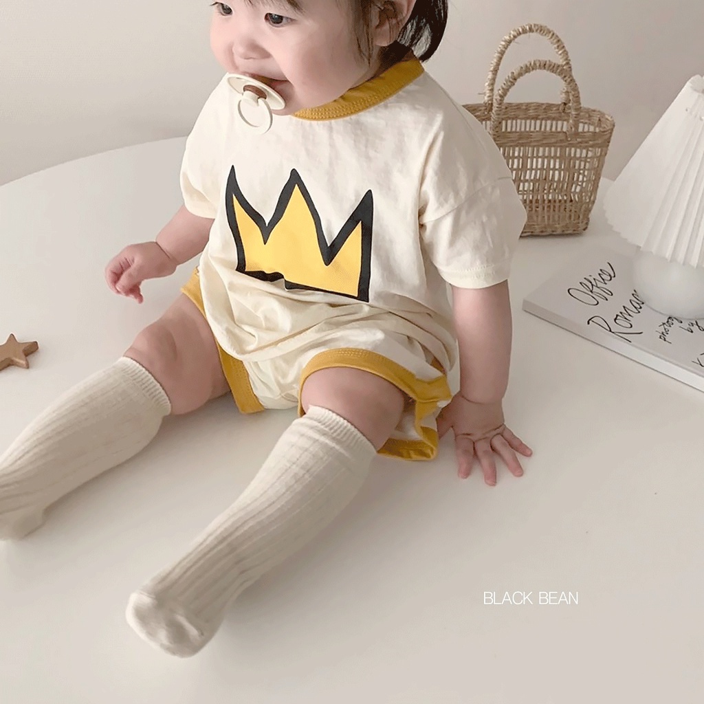 Set Áo Thun Tay Ngắn Và Quần Short Thời Trang Cho Bé Trai Và Bé Gái