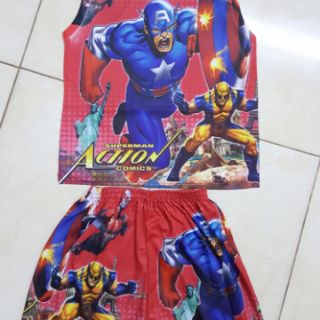 siêu nhân sắt 3D thun lạnh size nhí