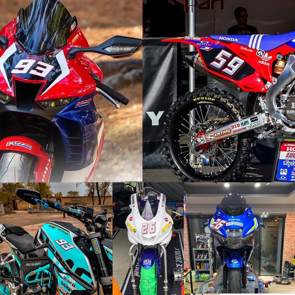 Đề Can Phản Quang Dán Trang Trí Xe Mô Tô Honda Click 125i 150i 160i XRM125 XRM125 DSX XRM125