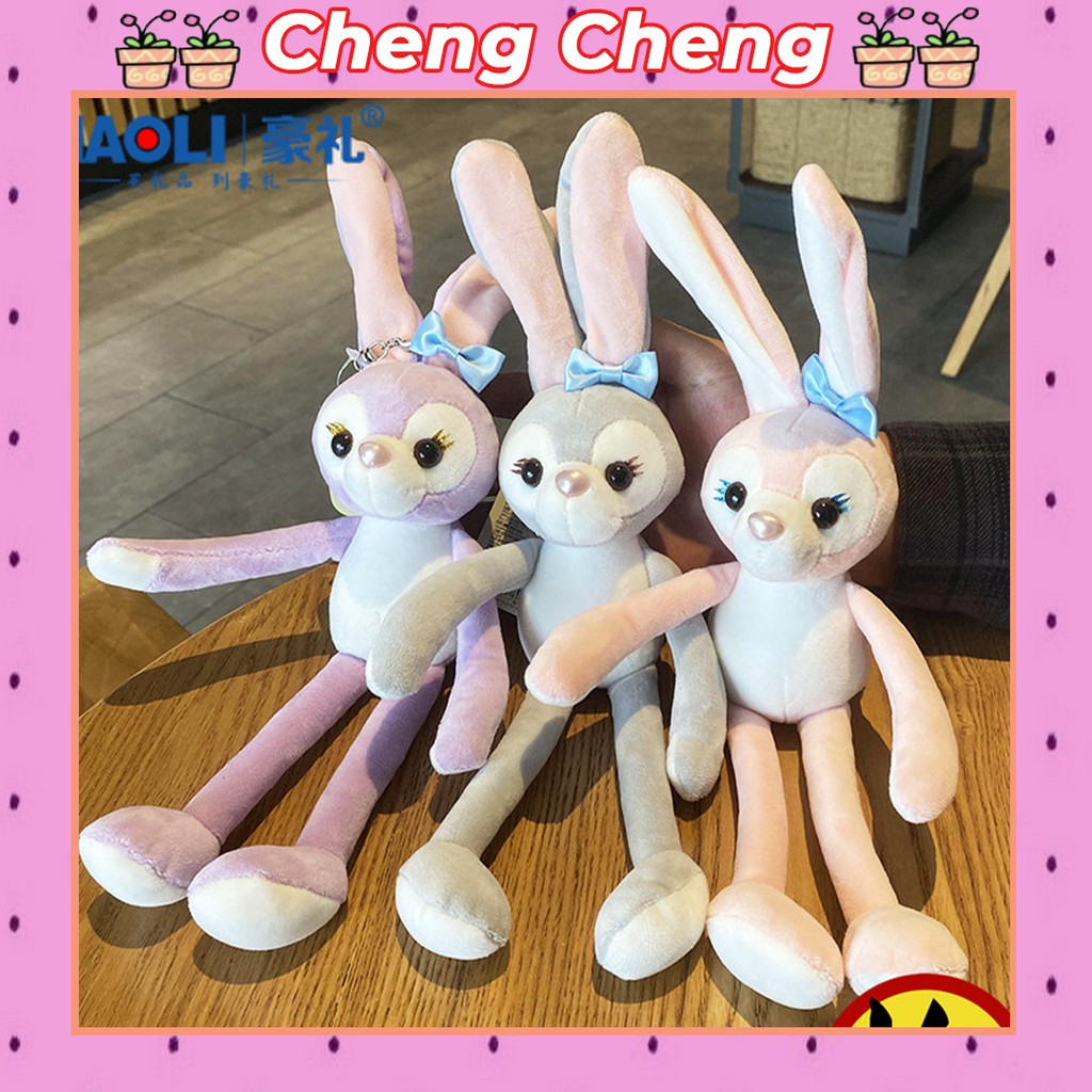 Móc khoá Thỏ bông hồng ❤️FREESHIP❤️ quà tặng gấu bông cute dễ thương treo balo túi xách