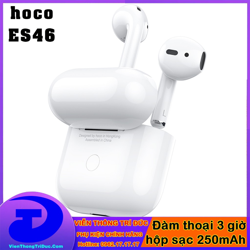 [HOT 2020] Tai Nghe True Wireless Mini Hoco ES46 Cool Pro V5.0 - Âm Chuẩn - Pin 3h - Định Vị-Đổi Tên- Pop-up Trên iPhone