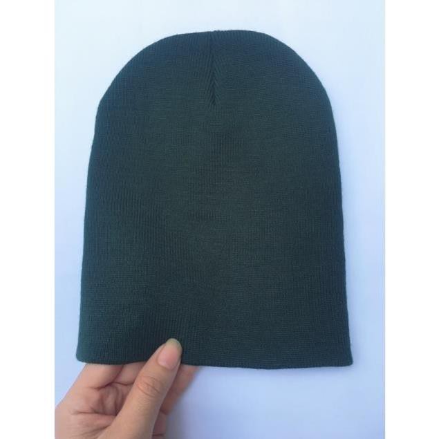 Mũ Len Beanie Trơn Dáng Ngắn 21cm :):););){ Bán Sỉ }