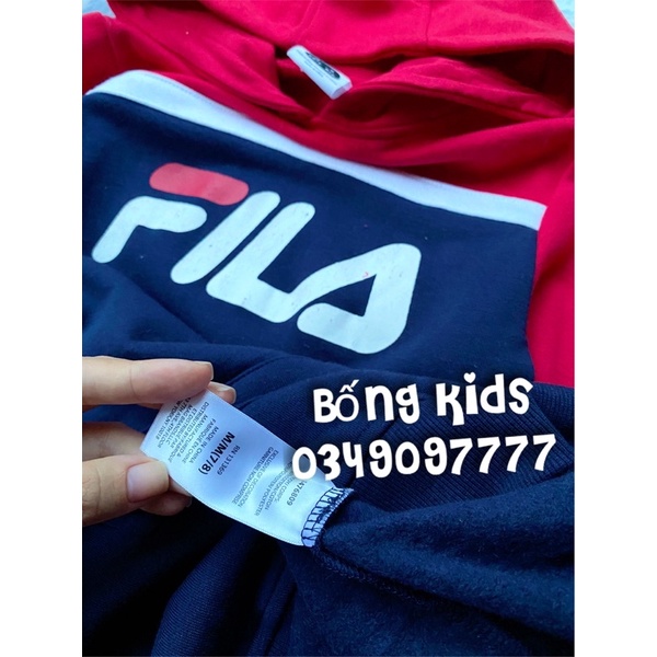 Váy Nỉ Hoodie Bé Gái Phối Màu Đỏ FL