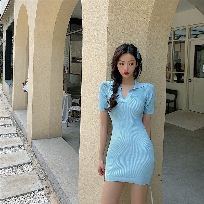 Váy body dệt kim polo | BigBuy360 - bigbuy360.vn