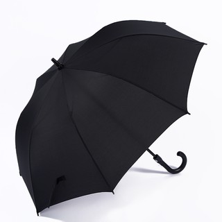 Ô dù che mưa cán cong có nút bấm tự động màu đen - Winz